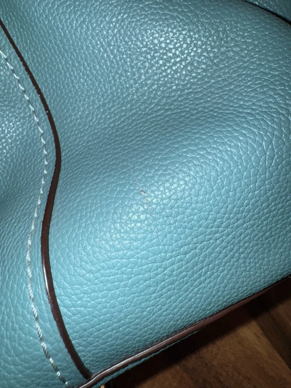 Coach Edie 31 Pebbled Leather Hobo Bag in Aqua - Picture 6 of 6